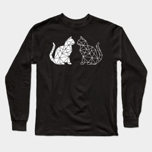 geometric cat Long Sleeve T-Shirt